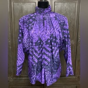 Vintage Tess Purple blouse- size 8